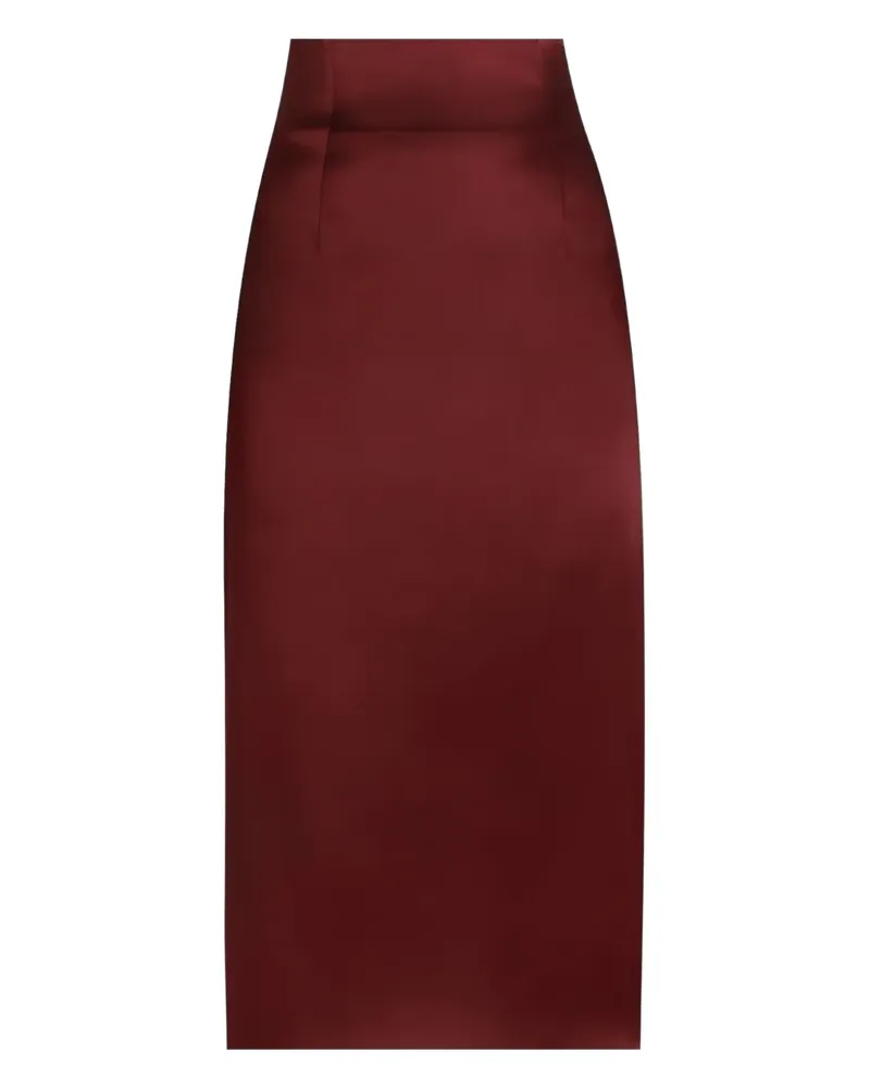 Dolce & Gabbana Midirock mit hohem Bund - Rot Rot