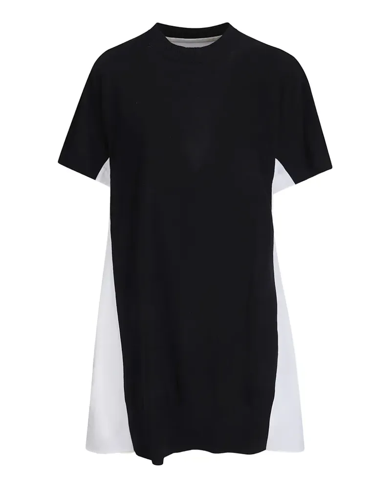 Sacai poplin knit mini dress - Weiß Weiß