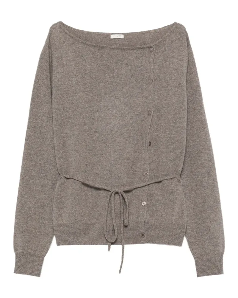 St. Agni Langärmeliger Cardigan - Nude Nude