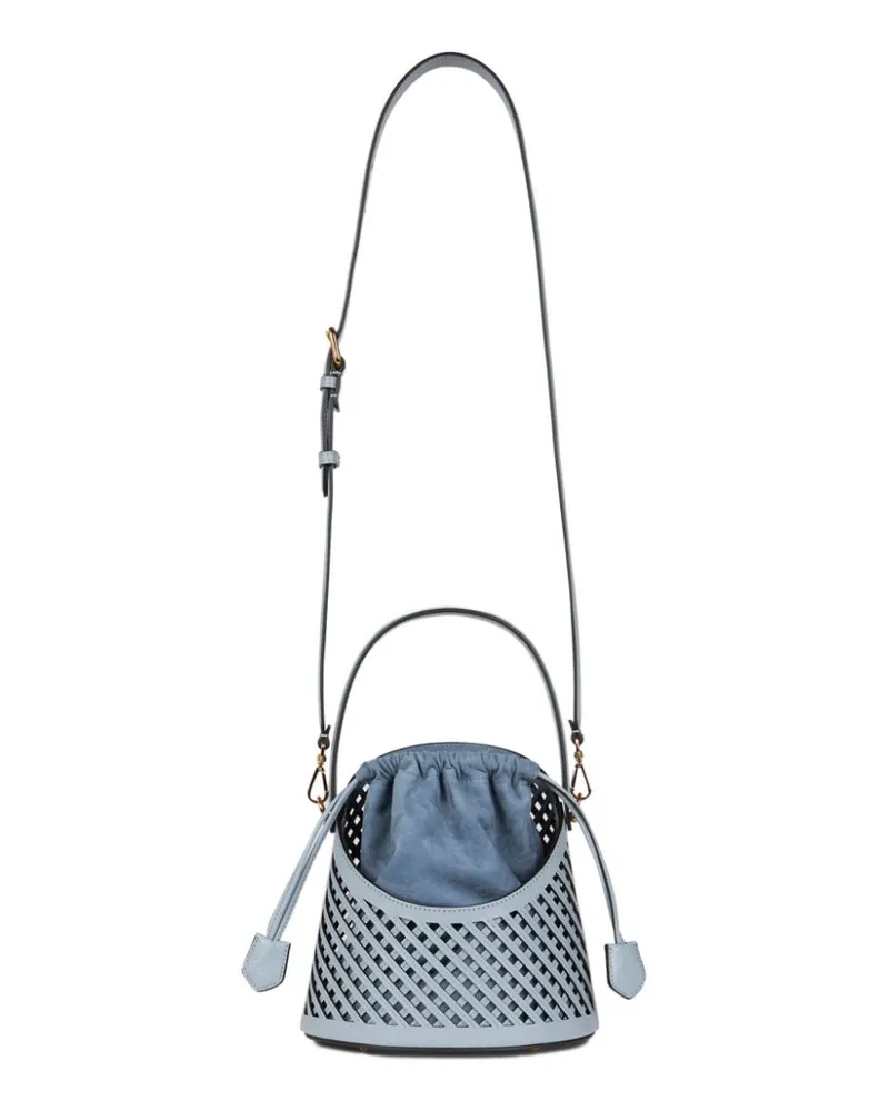 Etro Mittelgroße Saturno Tasche mit Cut-Out Blau