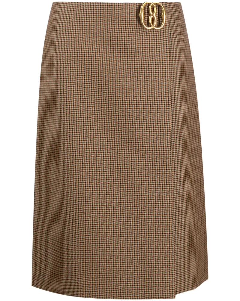 Bally Mantel mit Hahnentrittmuster - Braun Braun