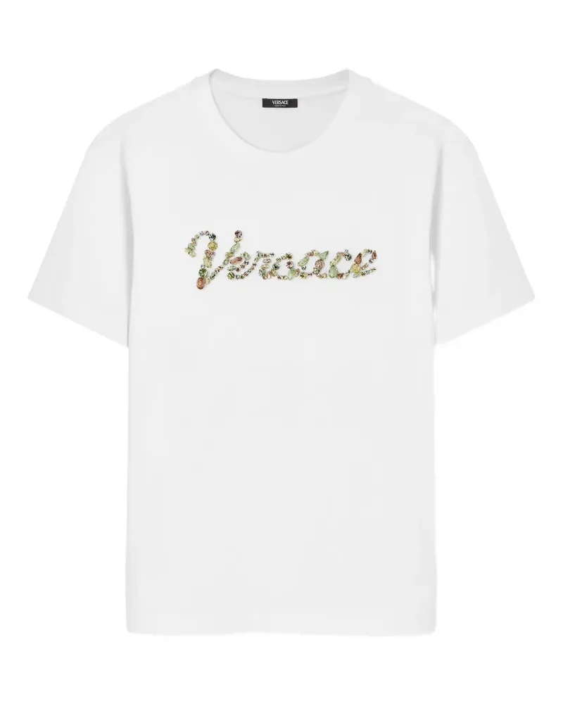 Versace T-Shirt mit Logo-Design - Weiß Weiß