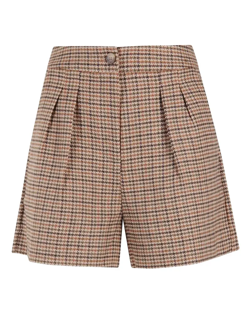 MC2 Saint Barth Shorts mit Hahnentrittmuster - Braun Braun