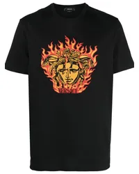 Versace Medusa Flame T-Shirt Schwarz