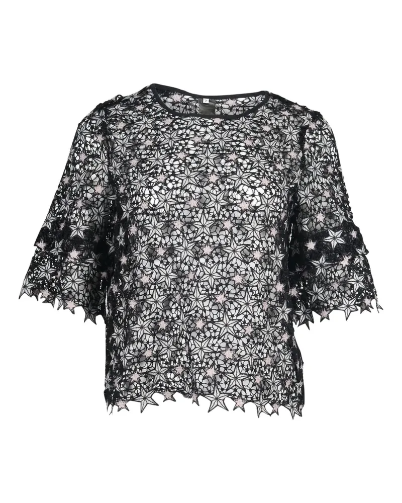 Sandro guipure-lace top - Schwarz Schwarz