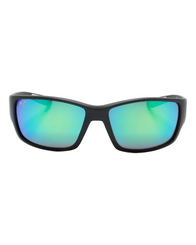 Maui Jim Local Kine Sonnenbrille mit eckigem Gestell - Schwarz Schwarz