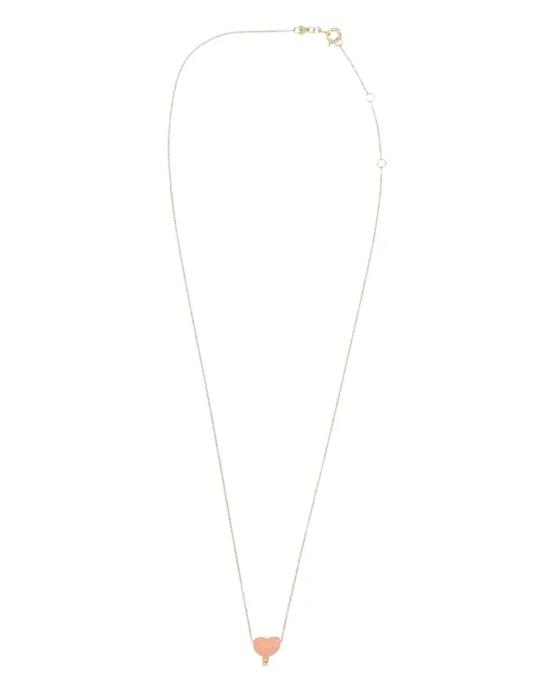Aliita 9kt Gelbgoldhalskette mit emailliertem Herz Gold