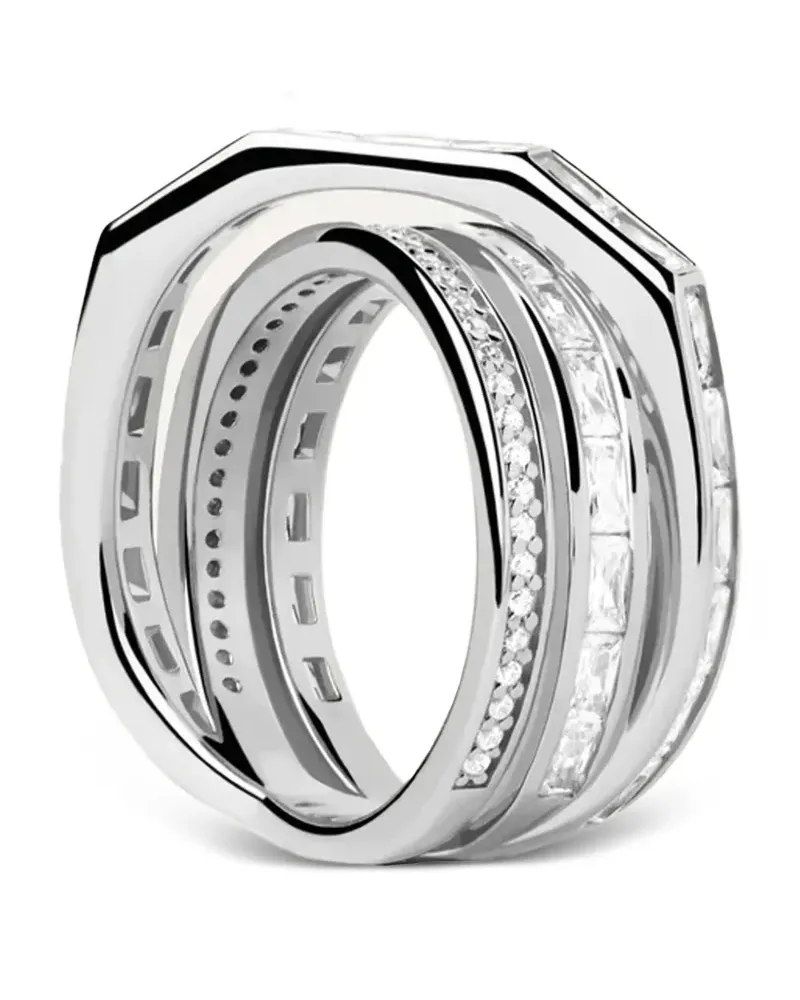 PD Paola Verona Ring mit mehreren Bändern - Silber Silber