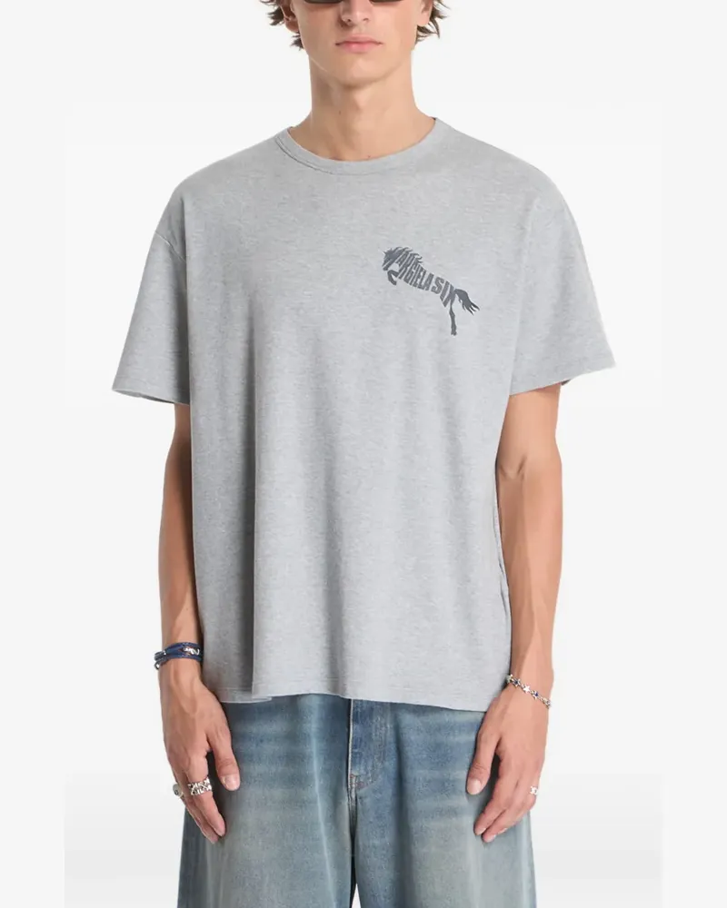 Maison Margiela T-Shirt mit grafischem Print - Grau Grau