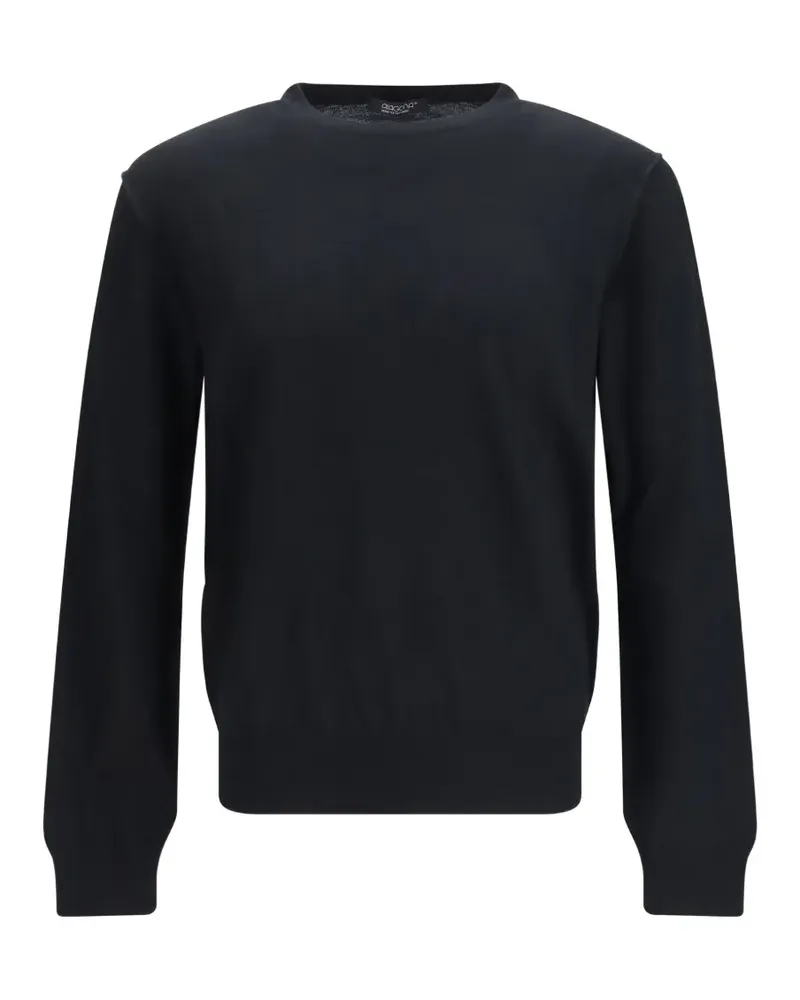 ARAGONA crew-neck wool sweater - Schwarz Schwarz