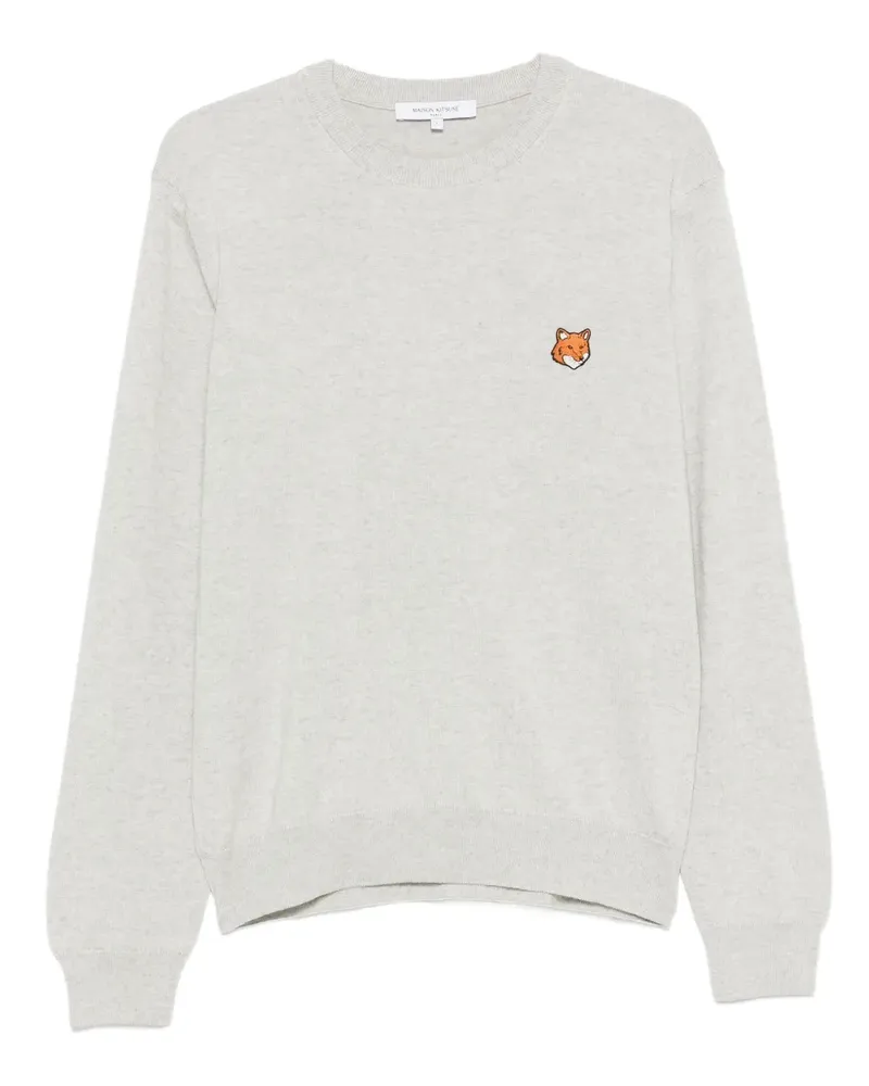 Kitsuné Fox Head Pullover - Grau Grau