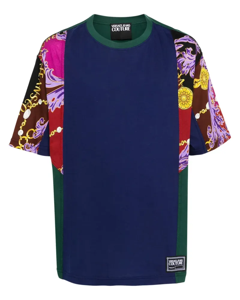 Versace Jeans T-Shirt mit Ketten-Print - Violett Violett