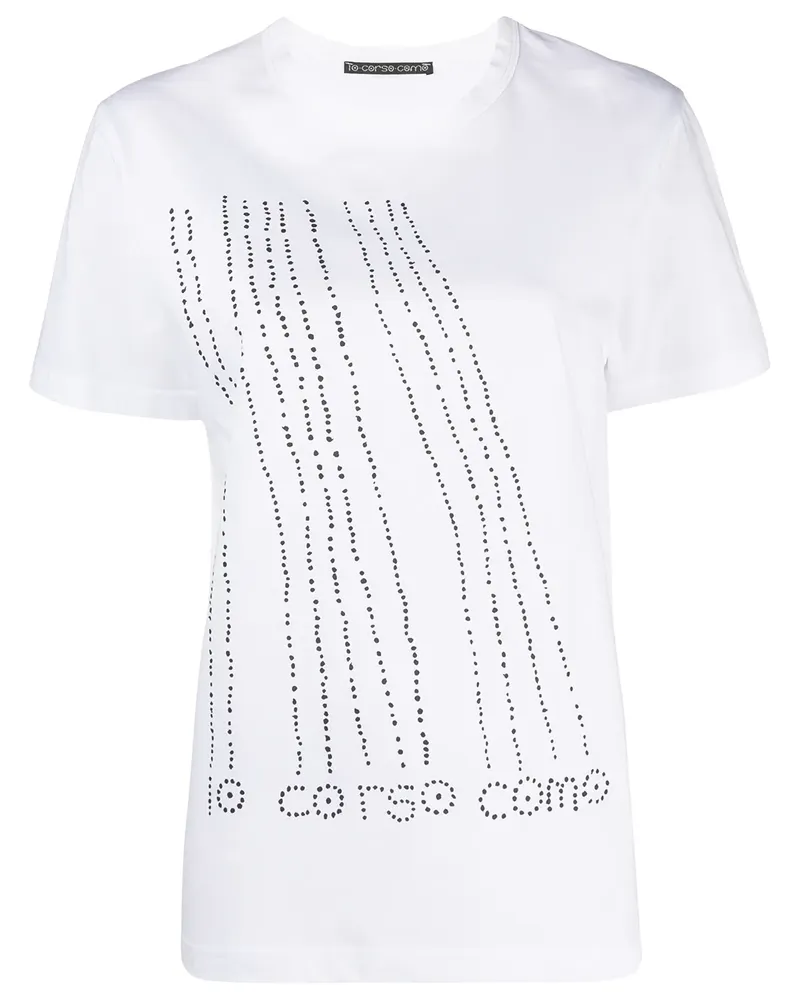 10 Corso Como T-Shirt mit Polka Dots - Weiß Weiß
