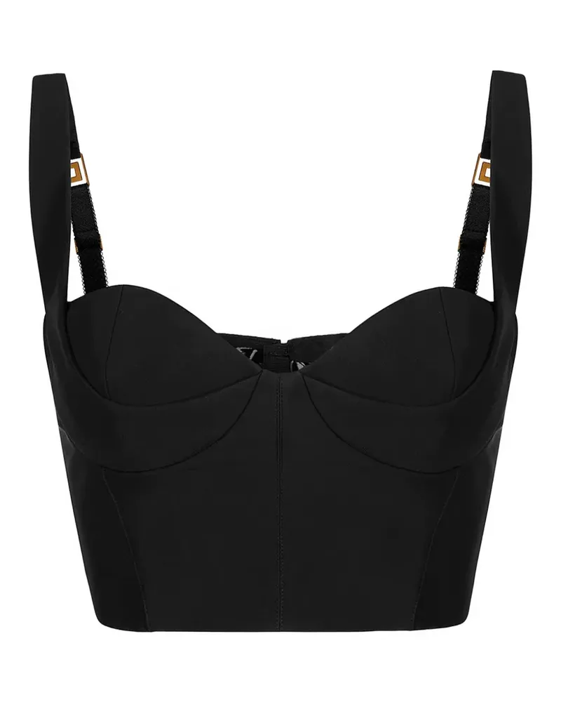 Elisabetta Franchi Cropped-Top aus Funktionsstoff - Schwarz Schwarz