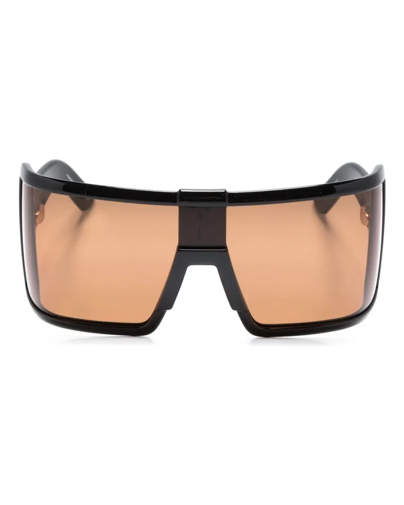 Tom Ford Sonnenbrille mit Shield-Gestell - Schwarz Schwarz