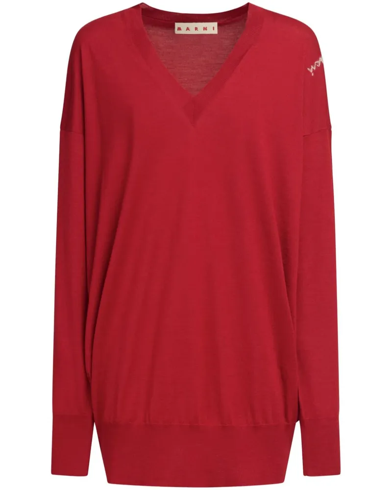 Marni Pullover mit V-Ausschnitt - Rot Rot