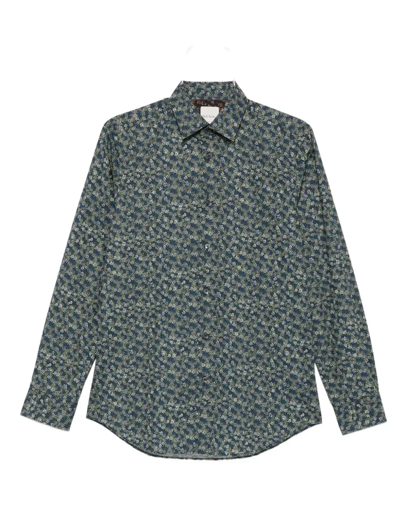 Paul Smith Hemd mit Blumen-Print - Blau Blau