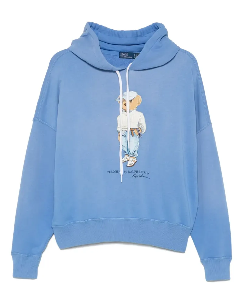 Ralph Lauren Fleece-Hoodie mit Polo Bear - Blau Blau