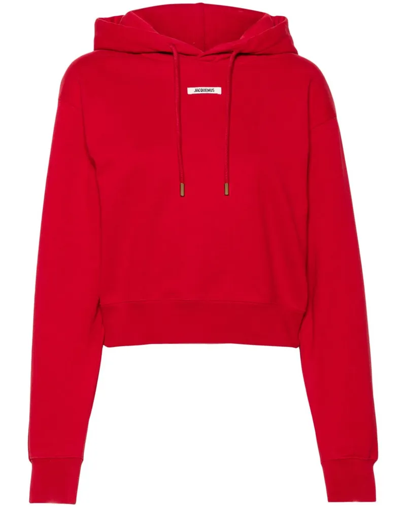 Jacquemus Hoodie mit Logo-Patch - Rot Rot