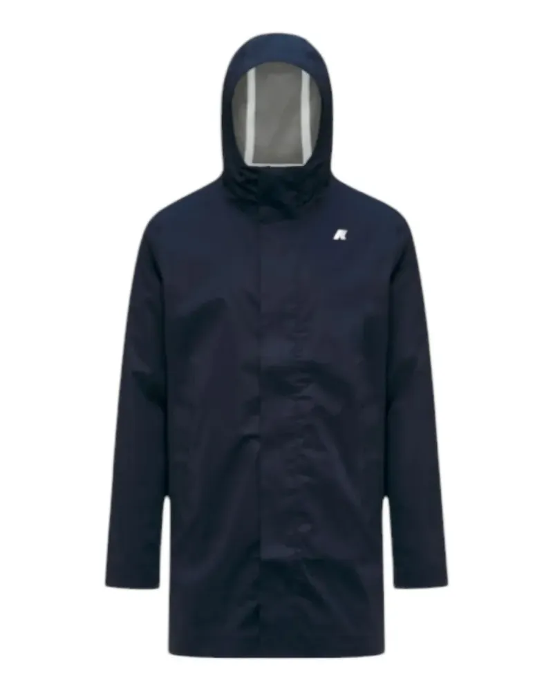 K-Way Tommy Kapuzenmantel mit Logo - Blau Blau