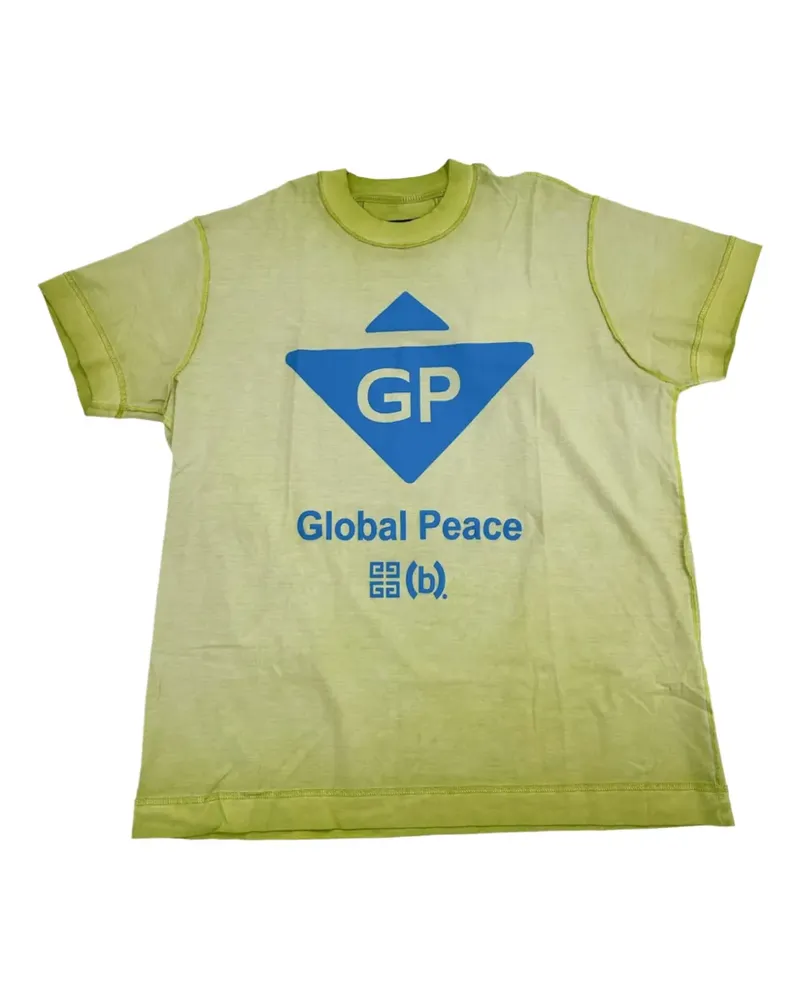 Givenchy Stadium Global Peace "Citrus Green" T-shirt - Grün Grün