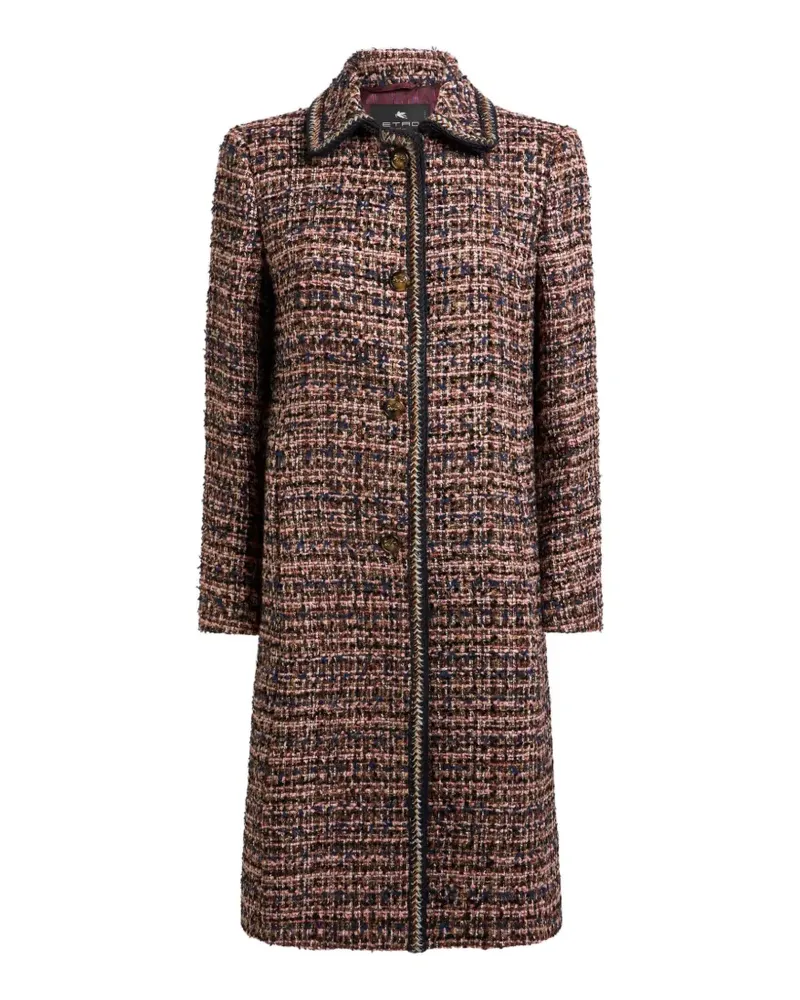 Etro Mehrfarbiger Tweedmantel - Rosa Rosa