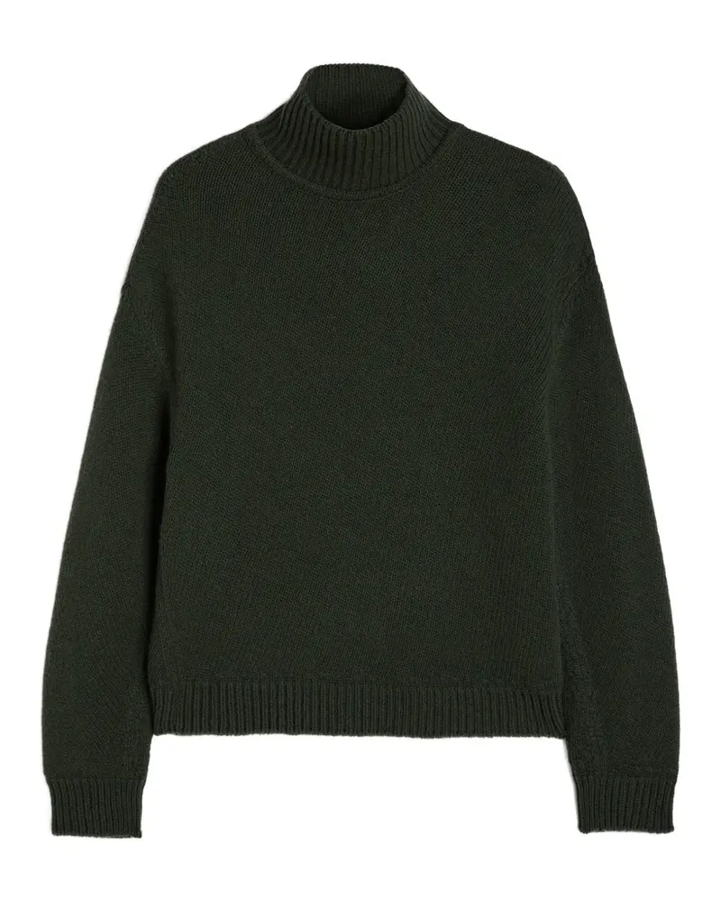 Jil Sander Grob gestrickter Pullover mit Stehkragen - Grün Grün