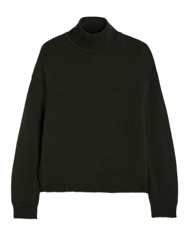 Jil Sander Grob gestrickter Pullover mit Stehkragen - Grün Grün