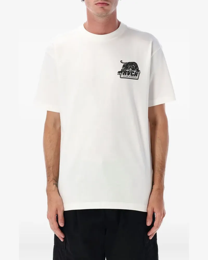 RVCA T-Shirt mit Logo-Print - Weiß Weiß