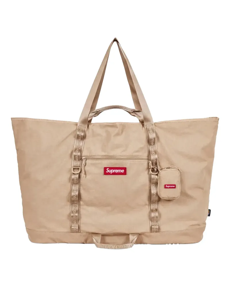 Supreme Being logo-motif tote bag - Nude Nude