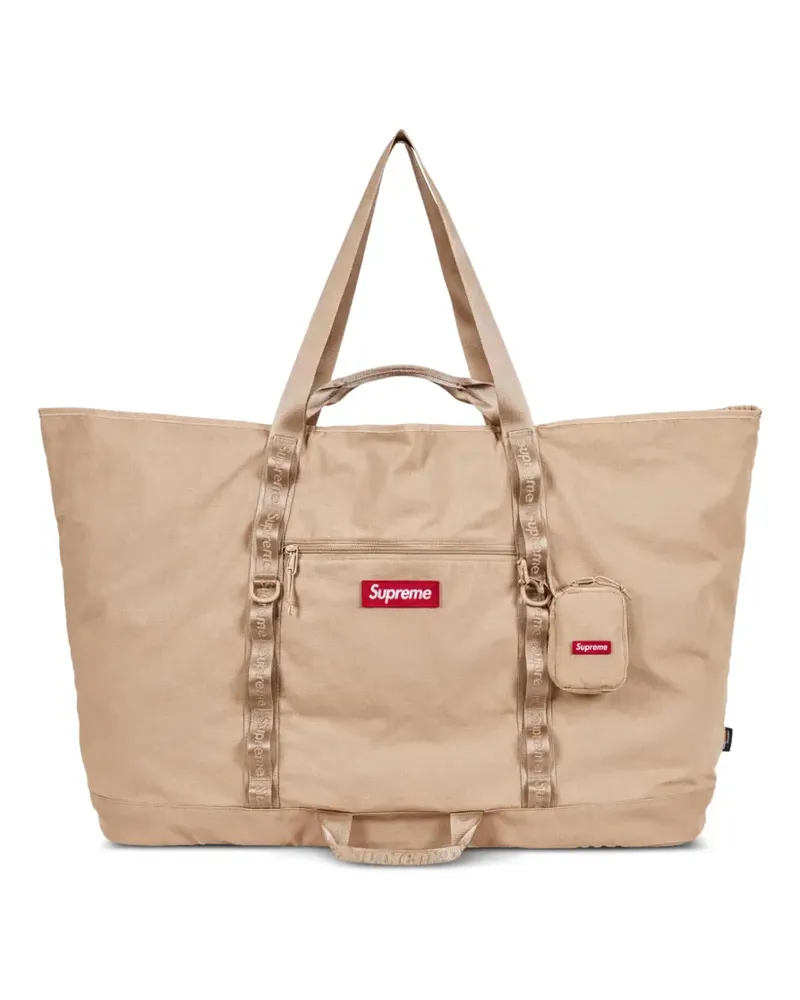 Supreme Being logo-motif tote bag - Nude Nude