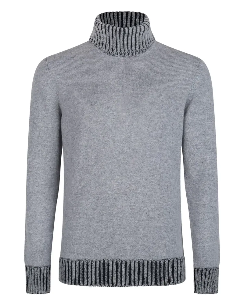 Gran Sasso Gerippter Rollkragenpullover - Grau Grau