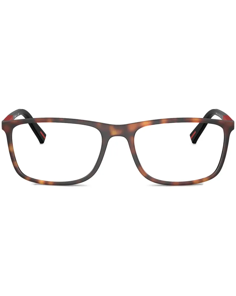 Prada Brille mit eckigem Gestell - Braun Braun
