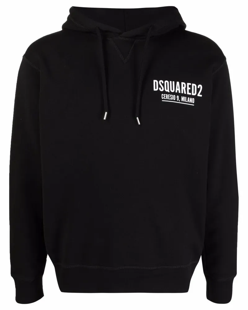 Dsquared2 Hoodie mit Logo-Print - Schwarz Schwarz