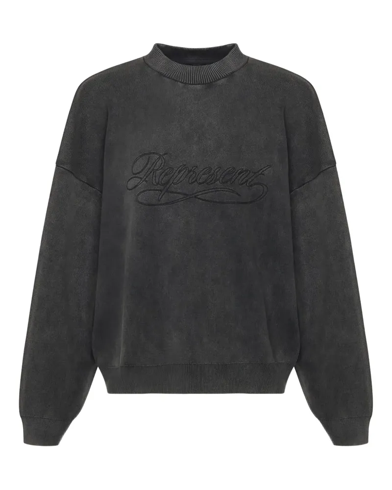 REPRESENT Sweatshirt mit Logo-Stickerei - Schwarz Schwarz