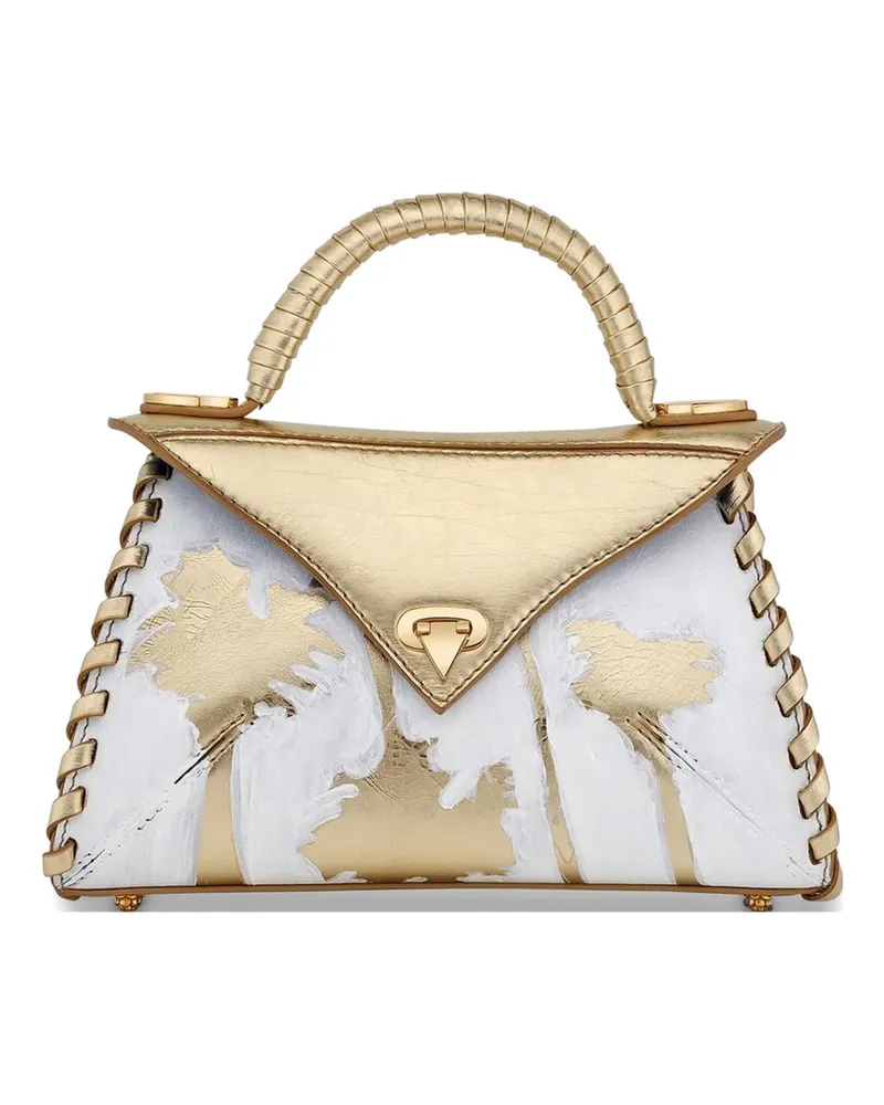 Tyler Ellis LJ small hand-painted tote bag - Weiß Weiß