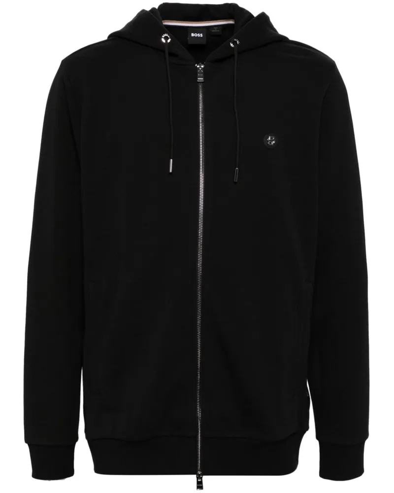 HUGO BOSS Kapuzenjacke mit Reißverschluss - Schwarz Schwarz