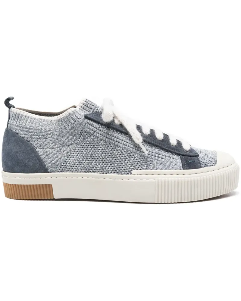 Eleventy Gestrickte Sneakers - Blau Blau