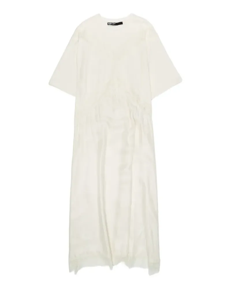 BIMBA Y LOLA Midikleid mit Spitzenbesatz - Nude Nude