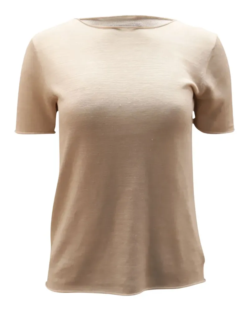 Theory Langarmshirt mit gerolltem Saum - Nude Nude