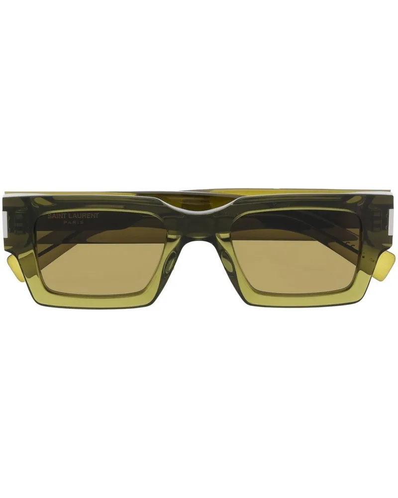 Saint Laurent Sonnenbrille mit breitem Gestell - Grün Grün