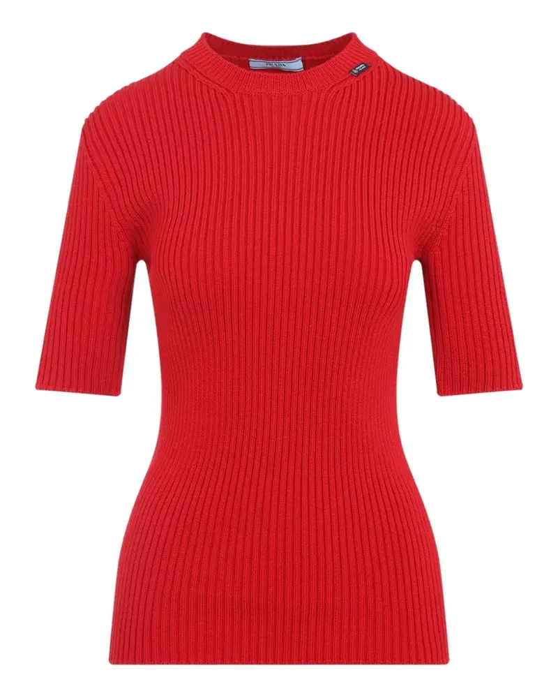 Prada ribbed-knit wool sweater - Rot Rot