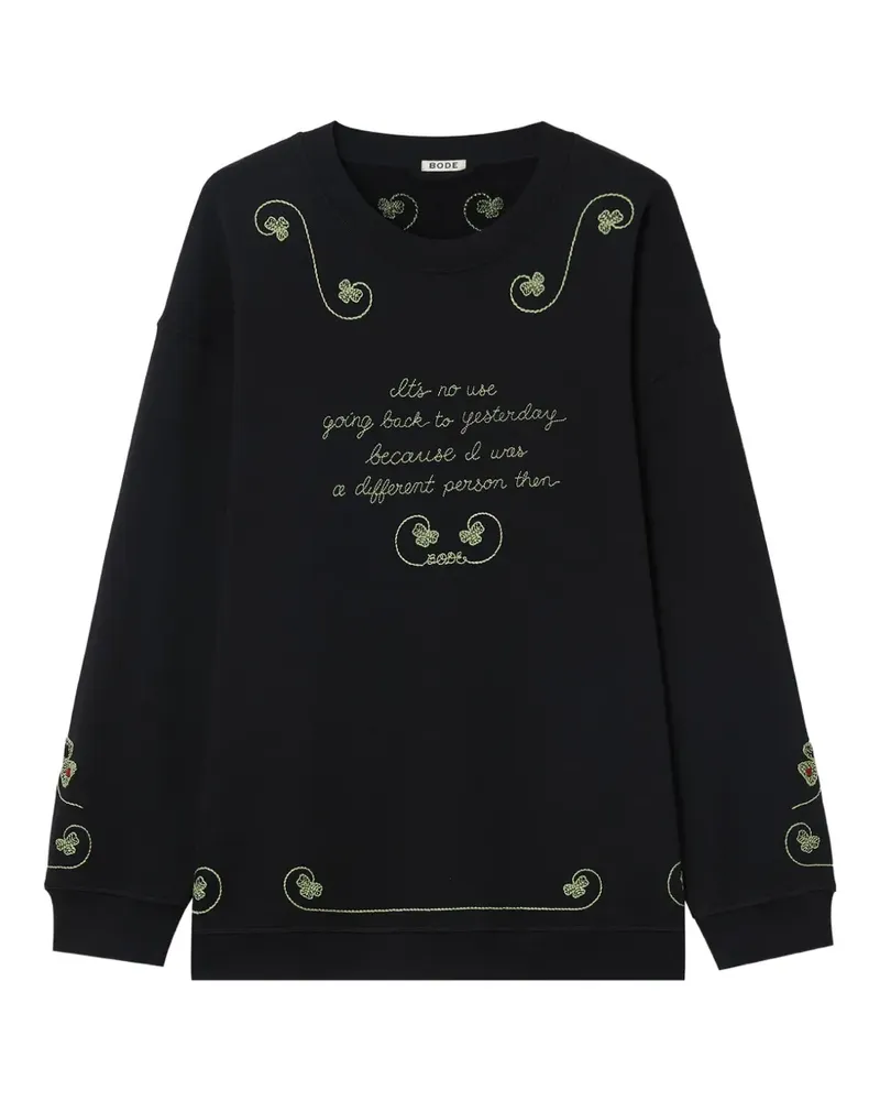 BODE Sweatshirt mit Stickerei - Schwarz Schwarz