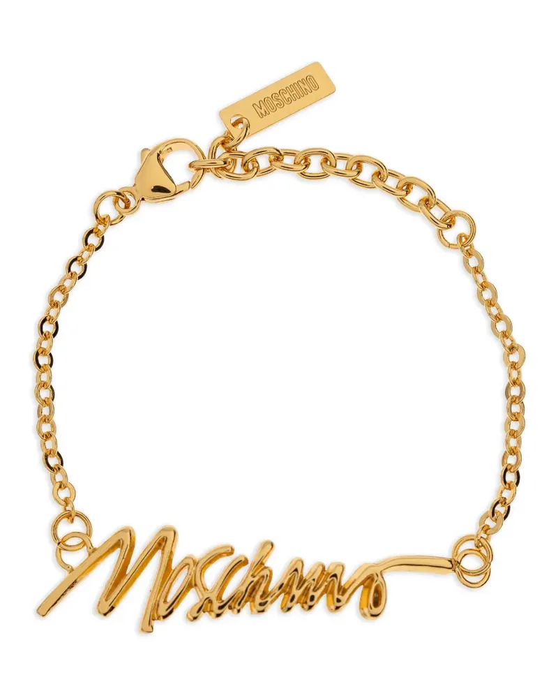 Moschino logo bracelet - Gold Gold