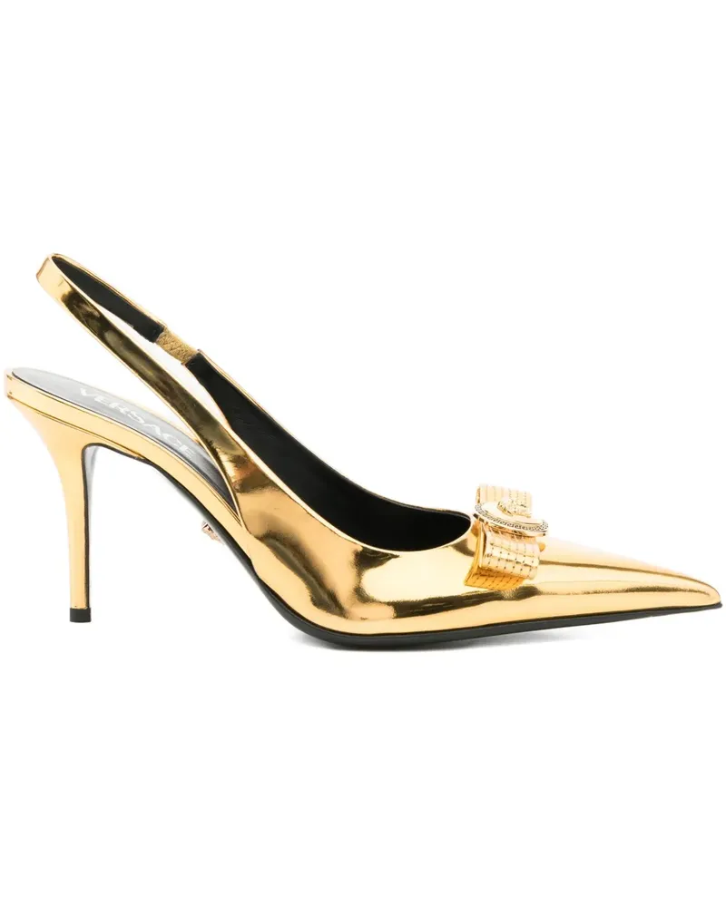 Versace Gianni Ribbon Pumps 90mm - Gelb Gelb