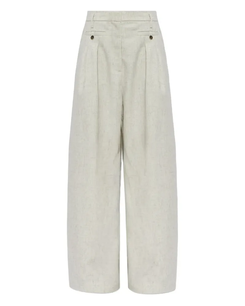 MUNTHE button pleated trousers - Nude Nude