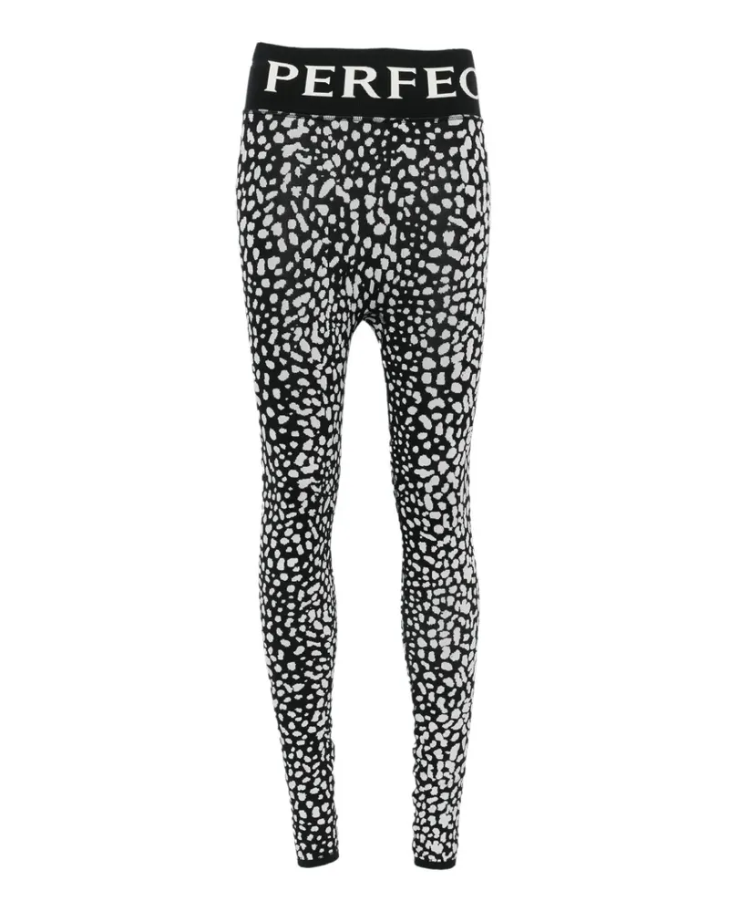 Perfect Moment Leggings mit Leopardenprint - Schwarz Schwarz