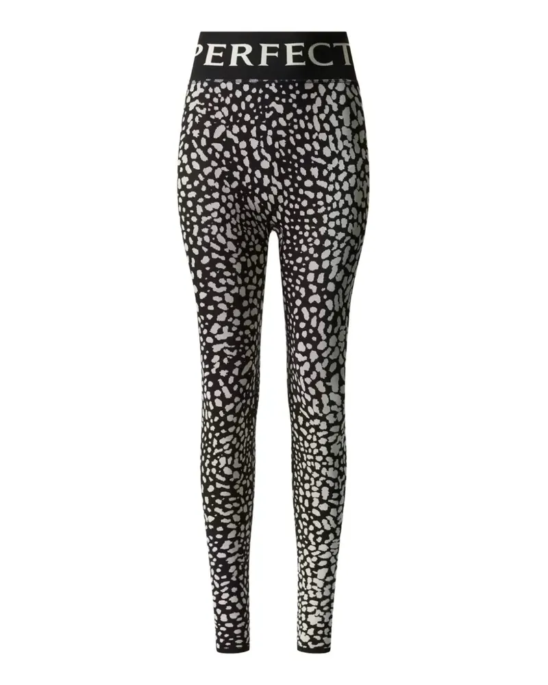 Perfect Moment Leggings mit Leopardenprint - Schwarz Schwarz