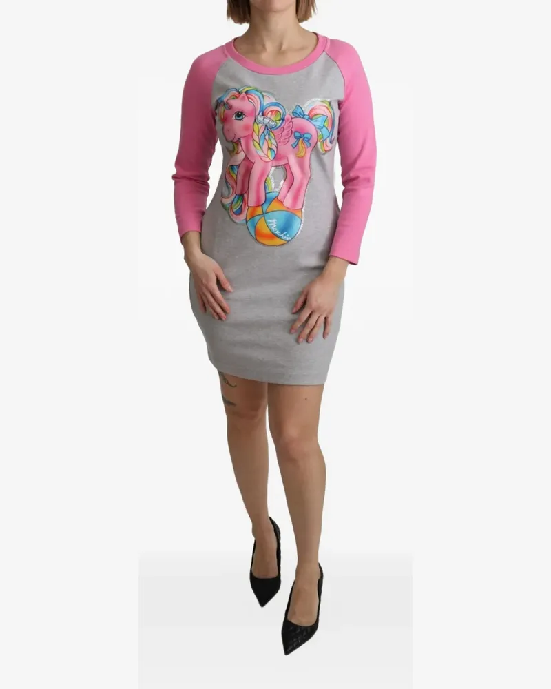 Moschino x My Little Pony Minikleid mit grafischem Print - Grau Grau