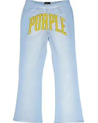 PURPLE BRAND Jogginghose mit Logo-Print Blau